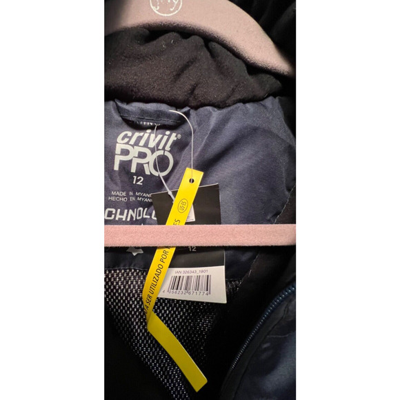 Crivit Pro Winter Ski Jacket‎ Youth Size 12 Navy Waterproof Coat - Picture 7 of 8